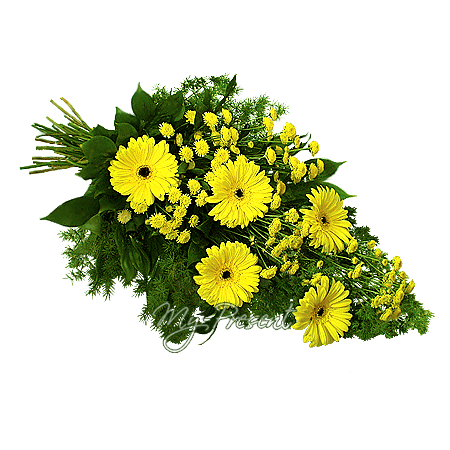 Bouquet de gerberas et de chrysanthèmes