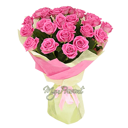 Bouquet de roses lilas (70-80 cm)