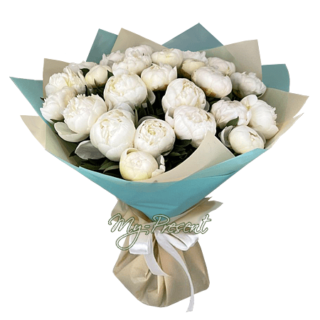 Bouquet de pivoines blanches