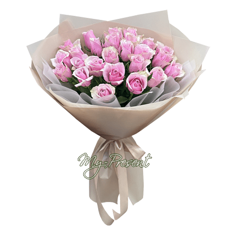 Ramo de rosas rosadas (60 cm.)
